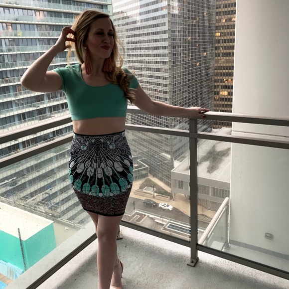 BCBGMaxAzria Aztec Bodycon Skirt - Picture 2 of 3